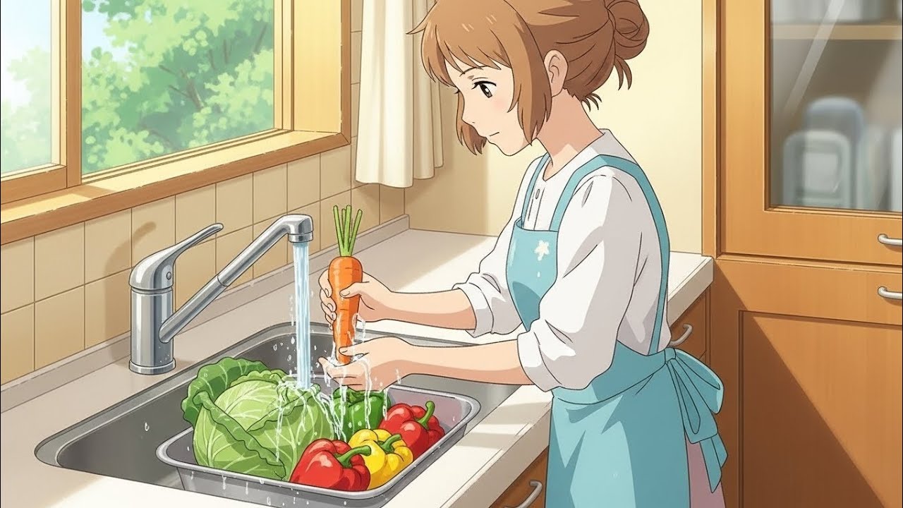 Relaxing Anime Food ASMR – Winter | 🥬Dolma Cooking Aesthetic