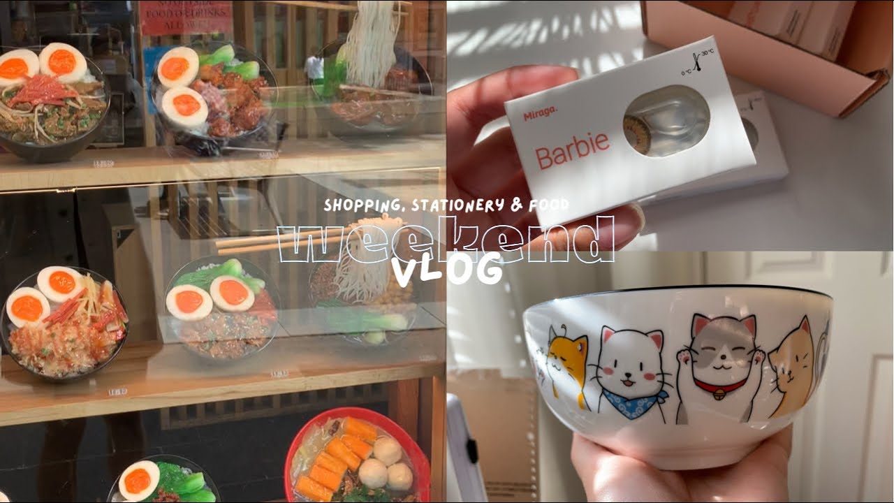 weekend vlog // lunar new year pt. 1 - food, stationery, studying, anime (ft. TIJN Eyewear)