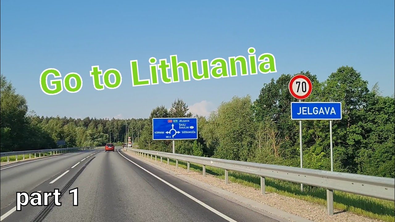Eu roads. Road Riga to Jelgava. Trip to Lithuania. Part1. Driving.