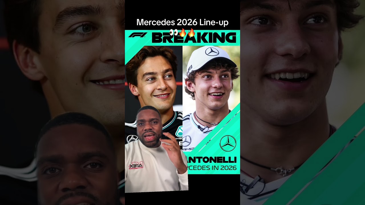 Mercedes 2026 Driver&rsquo;s line-up🔥🔥👀 #f1 #mercedes #georgerussell #kimiantonelli