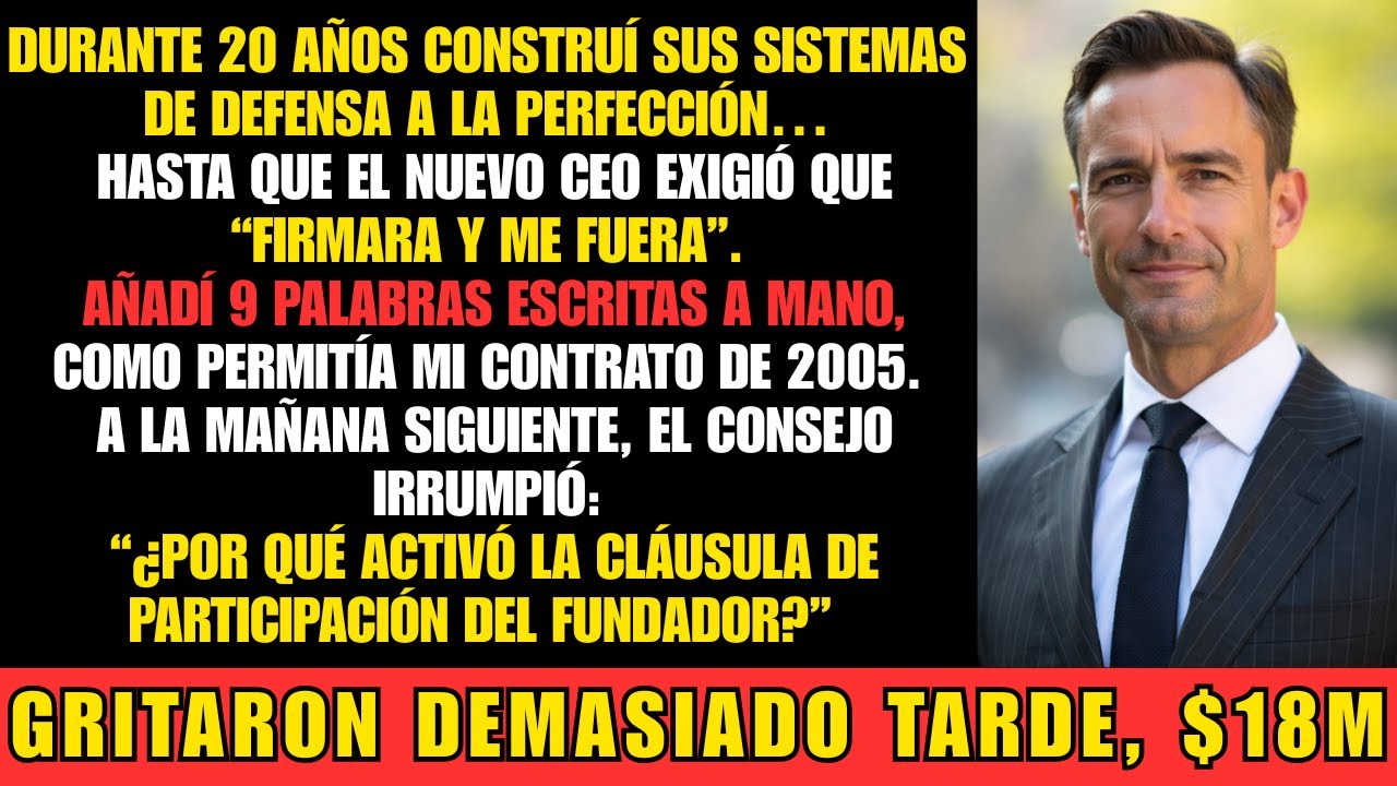 Me Exigió Firmar e Irme — Nueve Palabras Le Costaron $18M | Venganza Corporativa