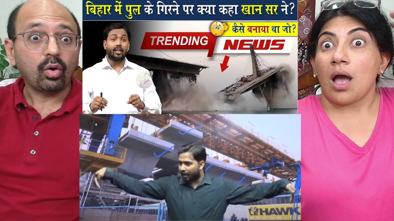 Khan Sir बिहार में पुल गिर जाने पर क्या बोले  ?😮| Indian Americans Reaction !✨