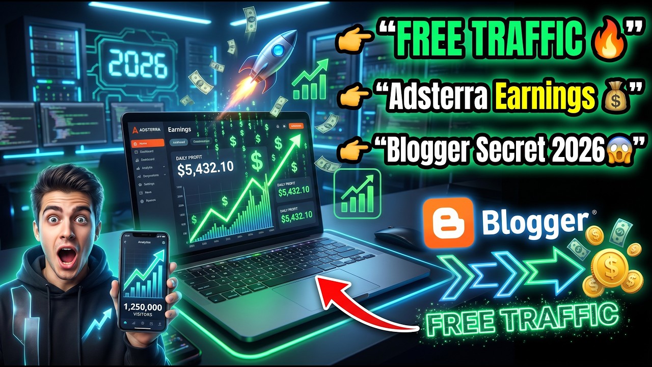 Best Adsterra Earning Strategy 2026 💵 Free Traffic + Blogger Monetization Method