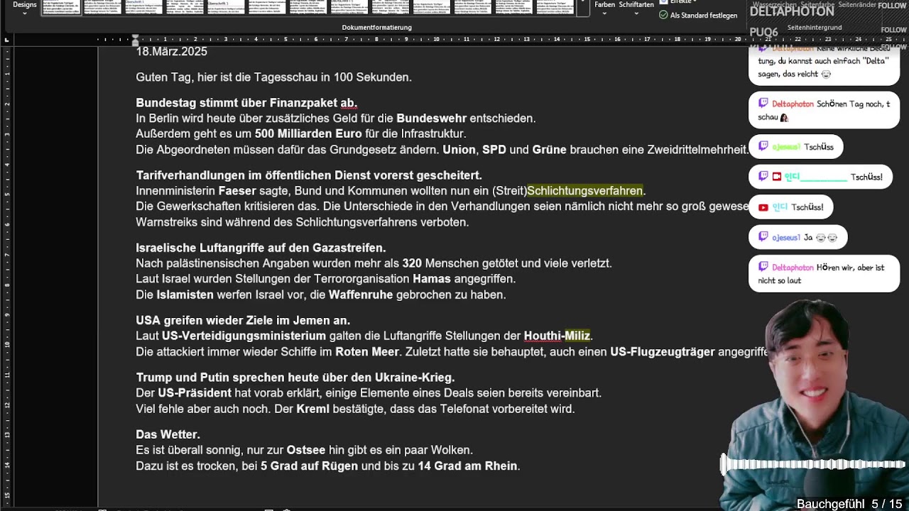 Deutsch lernen mit Tagesschau 🇩🇪 0318_Live