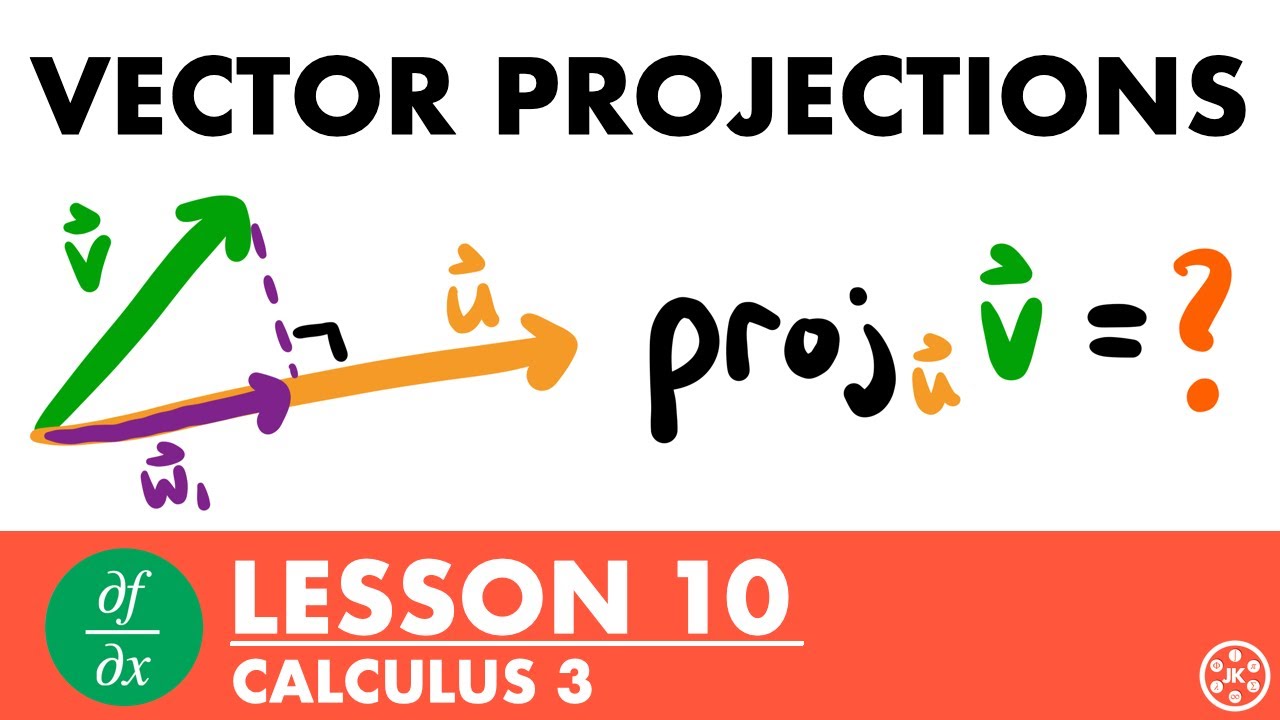 Vector Projections & Orthogonal Components | Calculus 3 Lesson 10 - JK Math