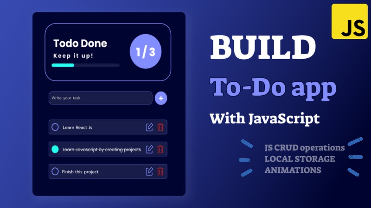 Как создать приложение со списком дел с использованием HTML, CSS и JavaScript | Учебное пособие п...