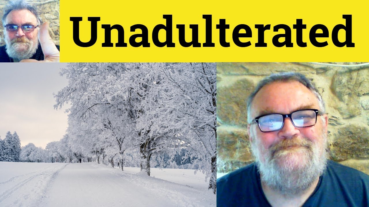 😎 Unadulterated Meaning - Unadulterated Definition - Unadulterated Defined - Unadulterated Examples