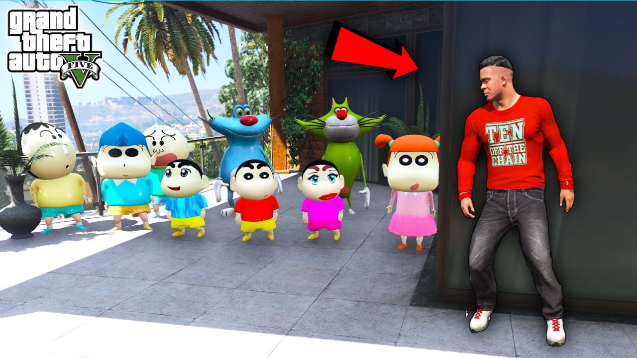 GTA 5 :😍 Franklin & Shinchan Playing CHUPAN CHUPAI With OGGY & JACK in GTA 5 ! JSS GAMER