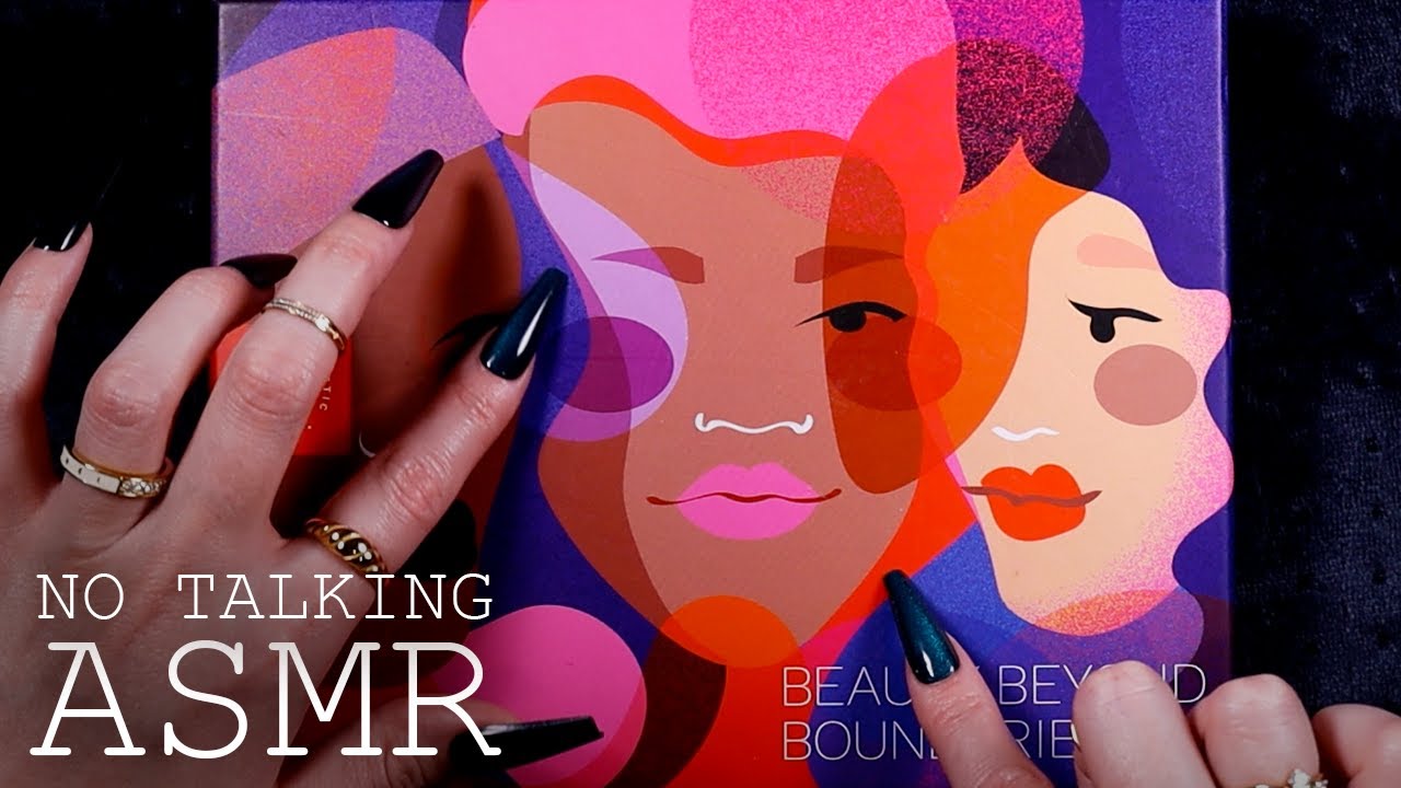 ASMR Beauty Box Tracing (🎧 NO TALKING | tracing, sparce gentle tapping)