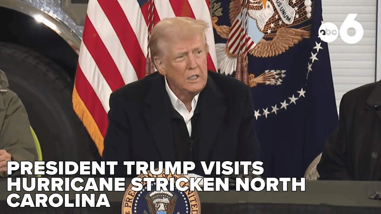 President Trump receives briefing in North Carolina