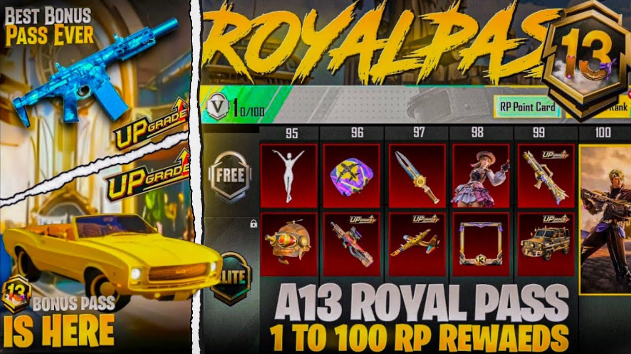 A13 Royal Pass 3D Leaks | A13 Royal Pass 1 To 100 Rp Rewards | A13 Bonus Pass 🔥