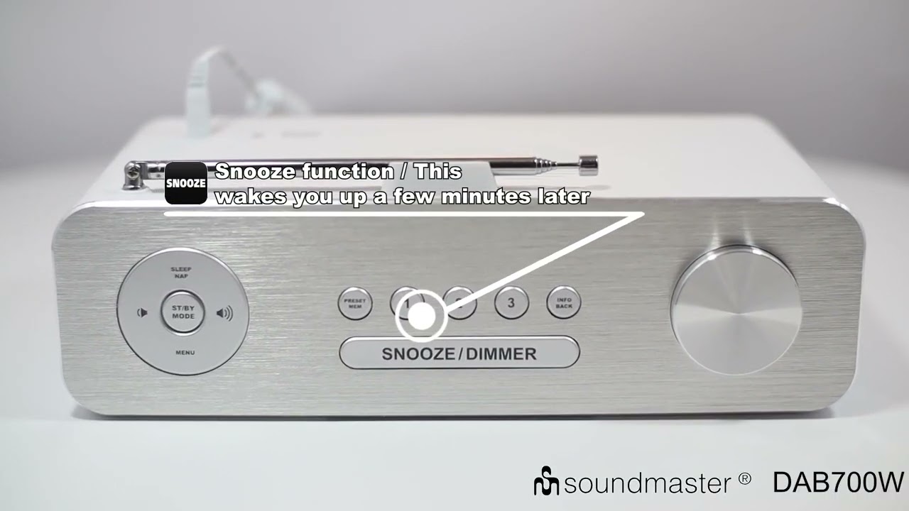 Soundmaster DAB700WE Stereo DAB+ radio met bluetooth, USB en SD, wit