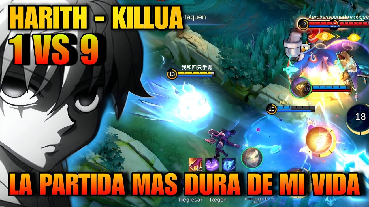 1 VS 9 LA PARTIDA MAS DIFICIL DE MI VIDA HARITH KILLUA MLBB X HXH