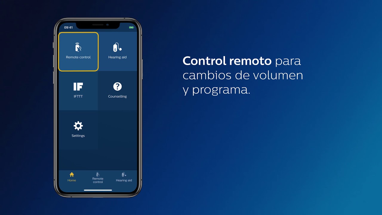 Guía básica de la aplicación Philips HearLink