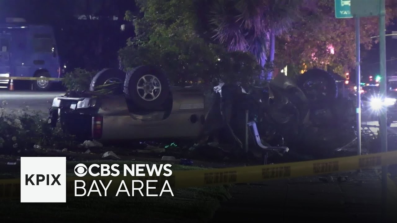 Watch: Scene of fatal crash in Gilroy following police chase from Morgan Hill