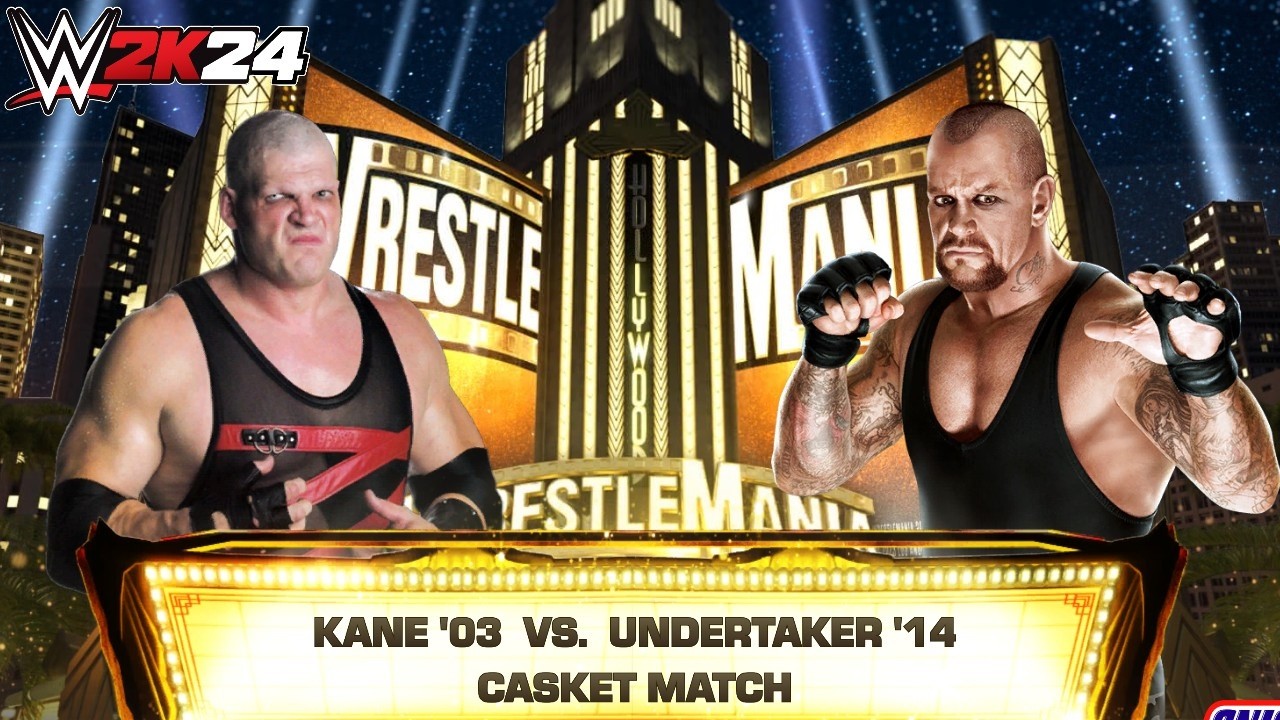 Full Match - Kane '03 vs Undertaker '14: Casket Match at Wrestlemania Goes Hollywood | WWE 2k24 