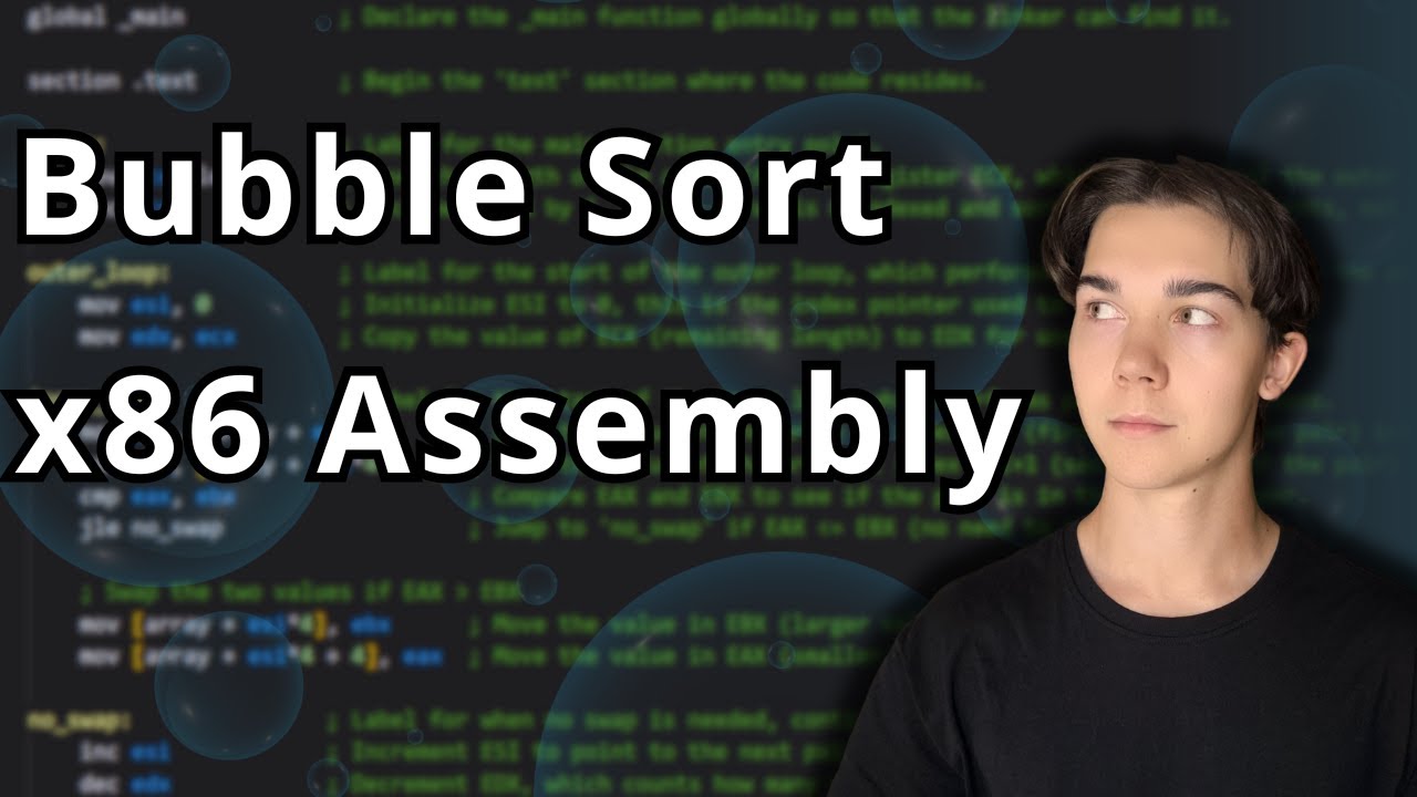 Bubble sort in Assembly | Tutorial for beginners