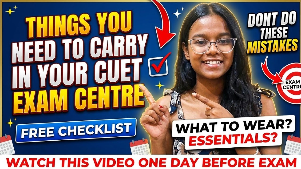 Things you need to carry to your CUET EXAM CENTRE🏫🎒📌|WARNING!!😱|#CUET2026