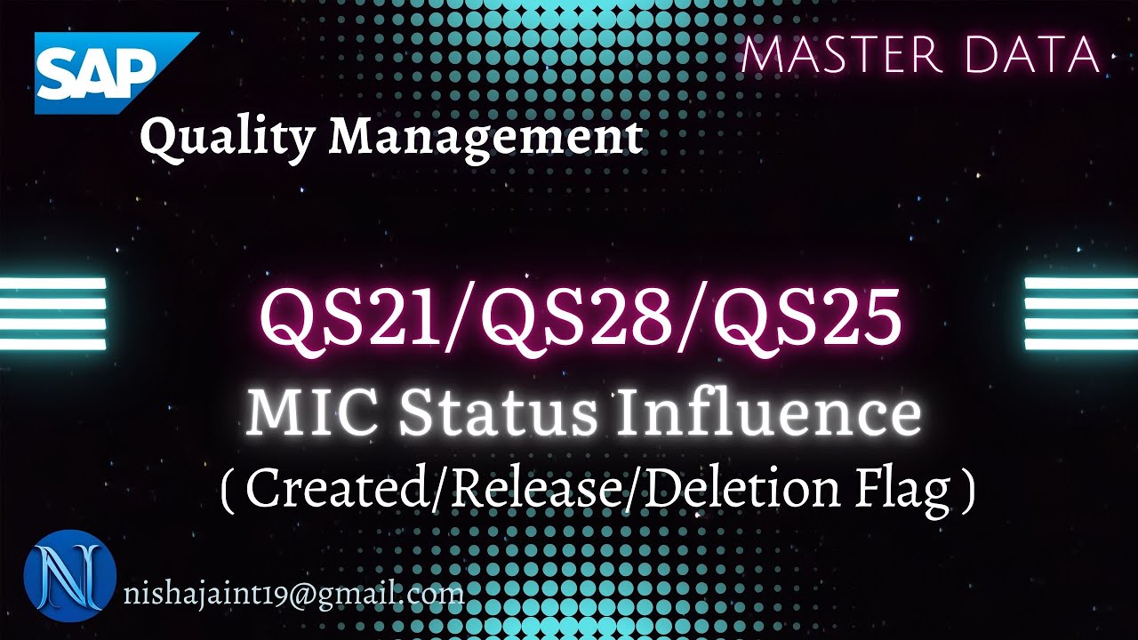SAP S/4HANA QM Master Inspection Characteristic MIC Status Influence | QS21 | SAP Quality Management
