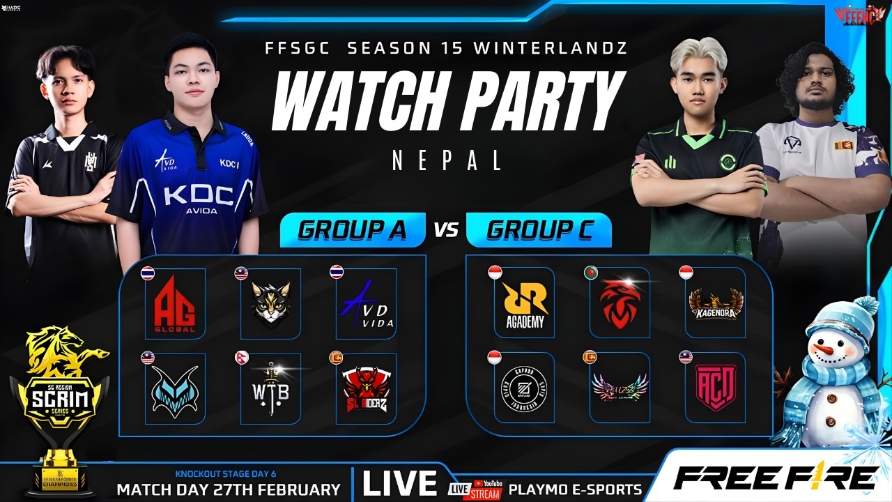 [WATCH PARTY] FFSGC SE 15  || Knockout Stage Week 1 Day 6 | Group A vs C | FFSGC Season 15 || #ffenc