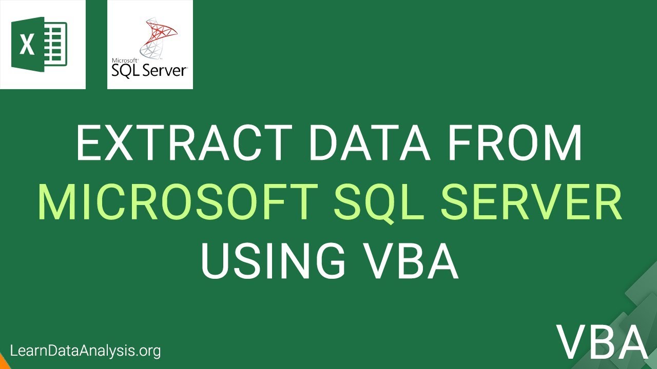How to Retrieve Data From Microsoft SQL Server with Excel VBA | Excel VBA Automation