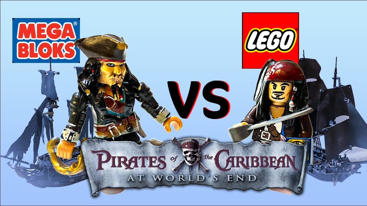 Lego Vs Mega Bloks Pirates of the Caribbean - Black Pearl - Comparação BR
