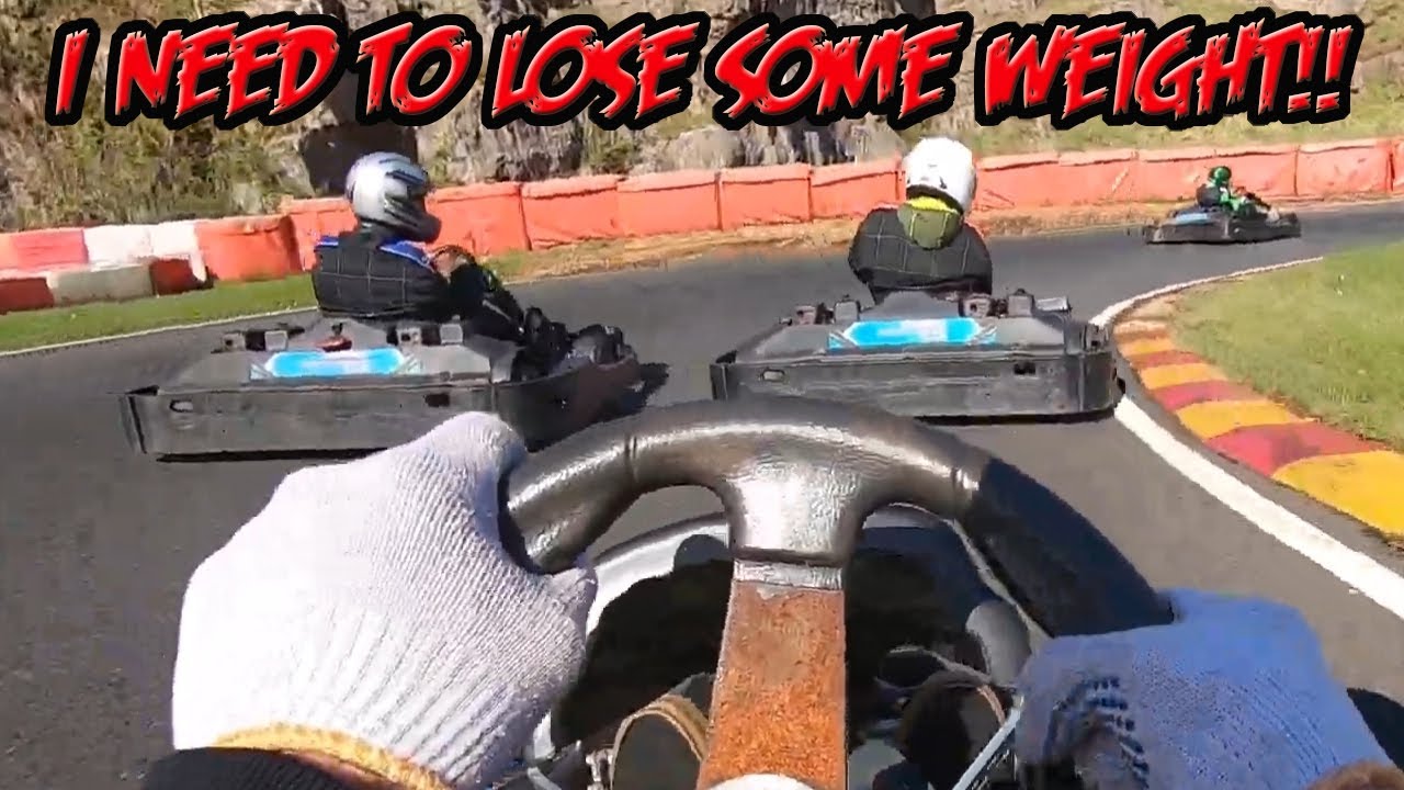 Trying to keep up with the locals at Rowrah Kart track