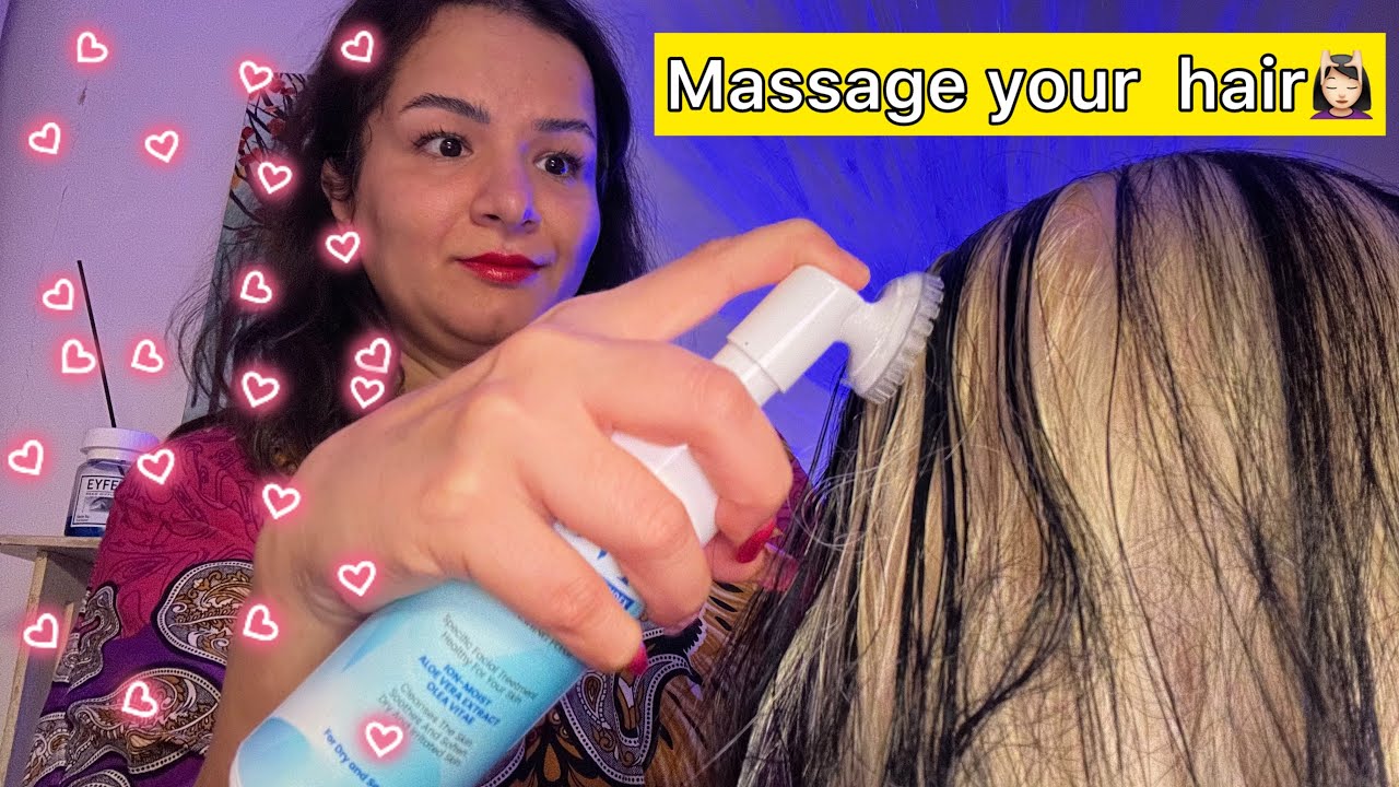 ASMR massages your hair for restful sleep💆🏻‍♀️#asmr #relax #asmrsounds 