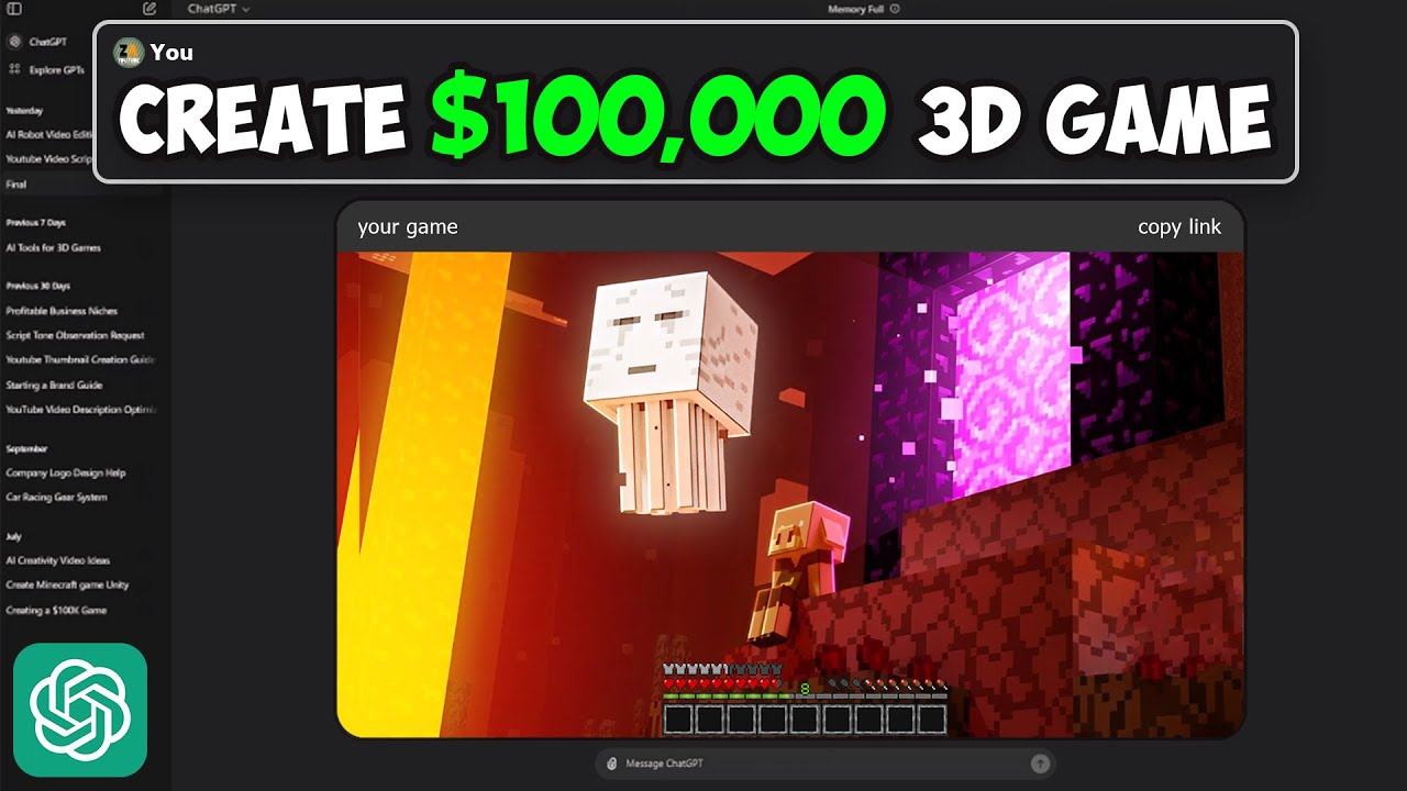 Testing If AI Can Create NETHER PORTAL In Minecraft 3D Game