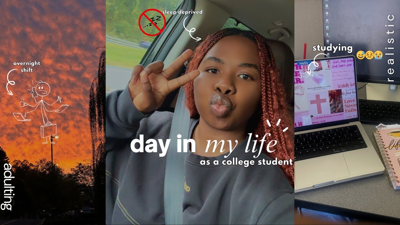 college DAY in my life | 📚productive study, attending classes, working overnight shifts & more🌸