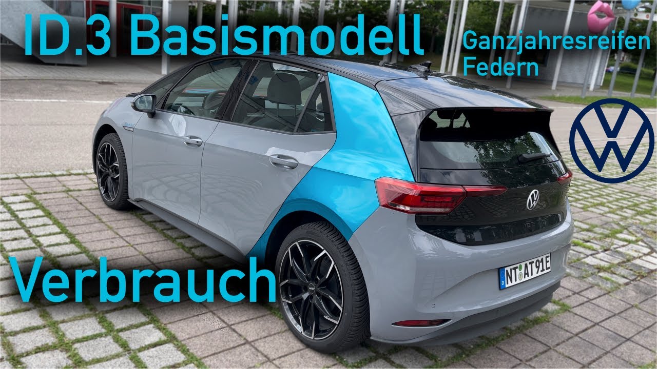 ID.3 Pure BASISMODELL | VERBRAUCH | Ganzjahresreifen | Federn | Test | CHRIS GRNWLD