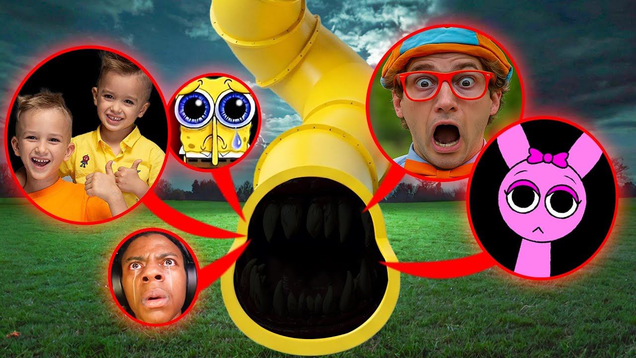 SLIDE EATER EAT BLIPPI.EXE, ВЛАД и NIKI, SPRUNKI, ISHOWSPEED и SPONGEBOB!