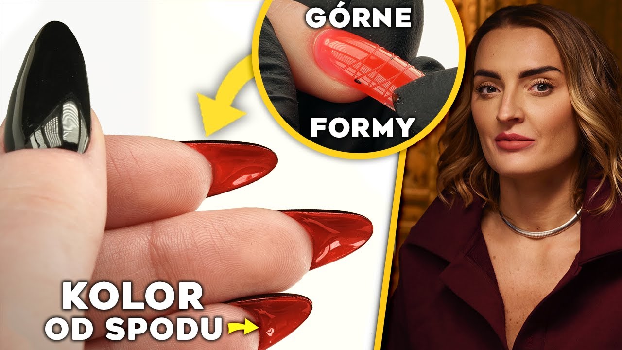 NAILBOUTIN! - Czyli Dwustronne Czarno Czerwone Paznokcie! - GÓRNE FORMY!