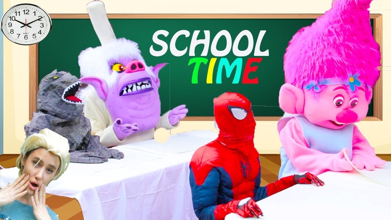 Trolls World Tour School Learning Colors In Real Life with Trolls Poppy and Branch 