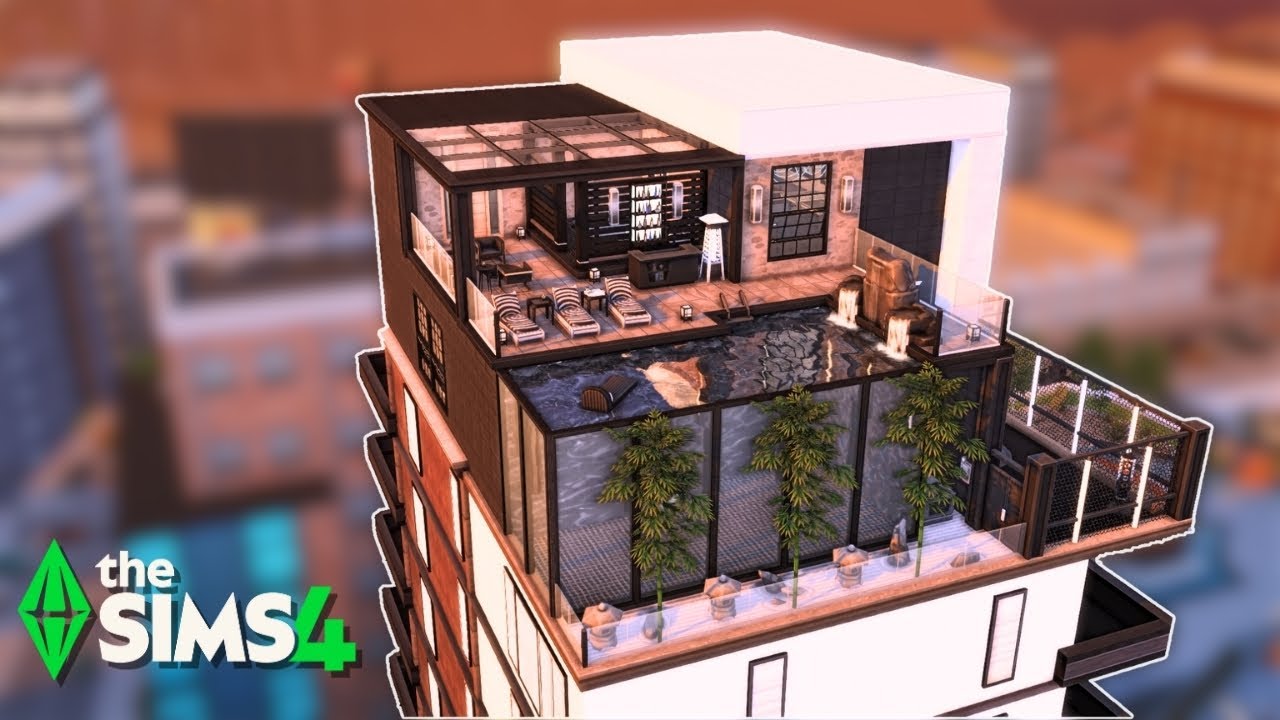 Современный роскошный пентхаус 🏢🌸 | Покадровая съёмка | The Sims 4 | Без CC