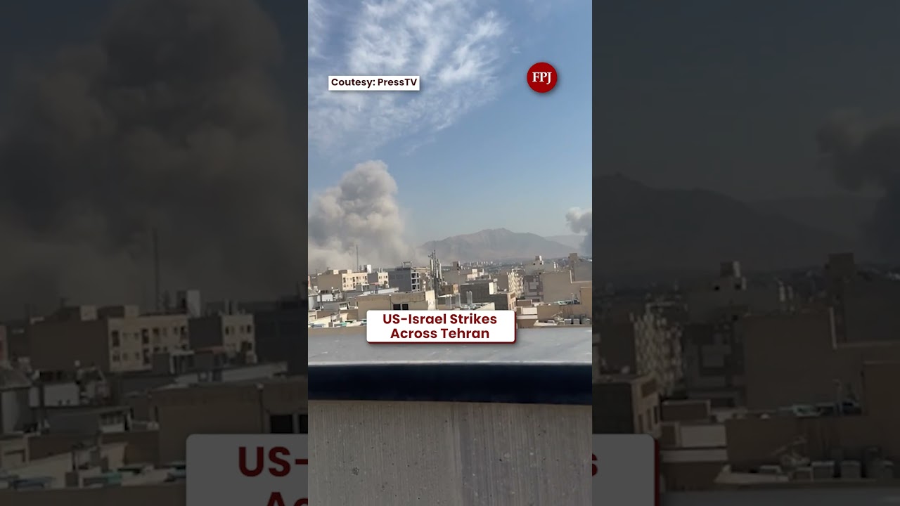 Multiple Areas of Tehran Targeted in US-Israeli Strikes | Smoke & Damage Reported