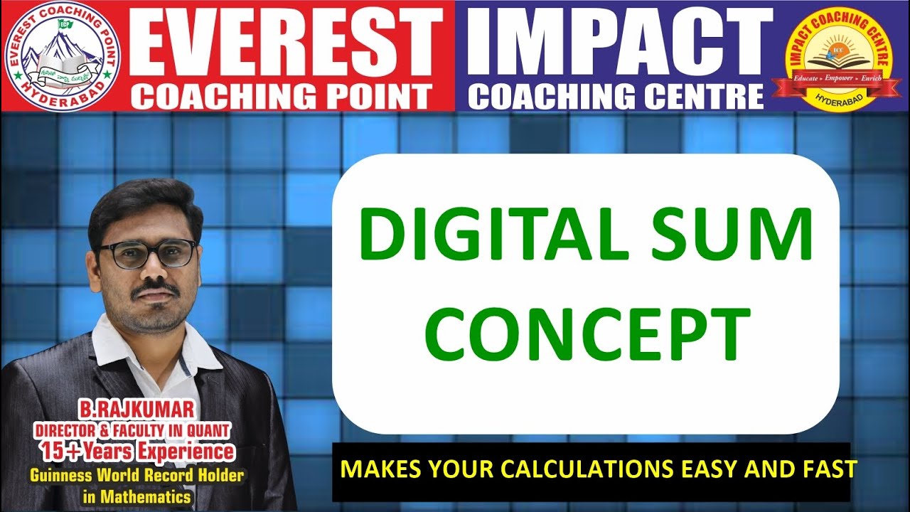 DIGITAL SUM CONCEPT | BY RAJ KUMAR SIR |