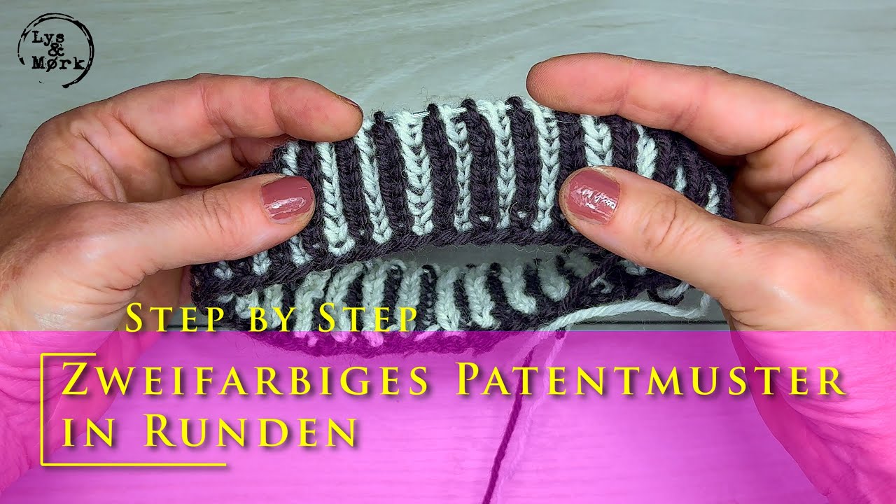 Zweifarbiges Patentmuster in Runden 