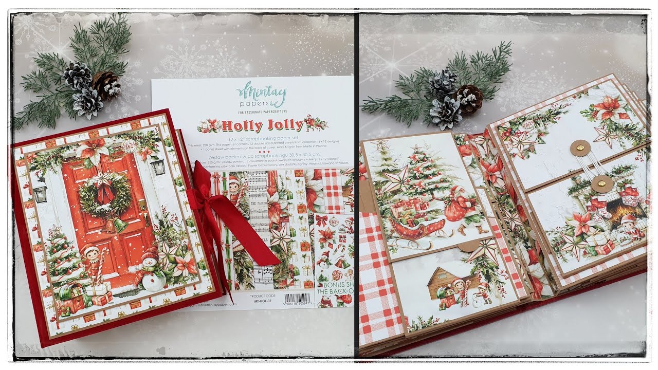Scrapbooking: Album Mintay - Holly Jolly - prezentacja...