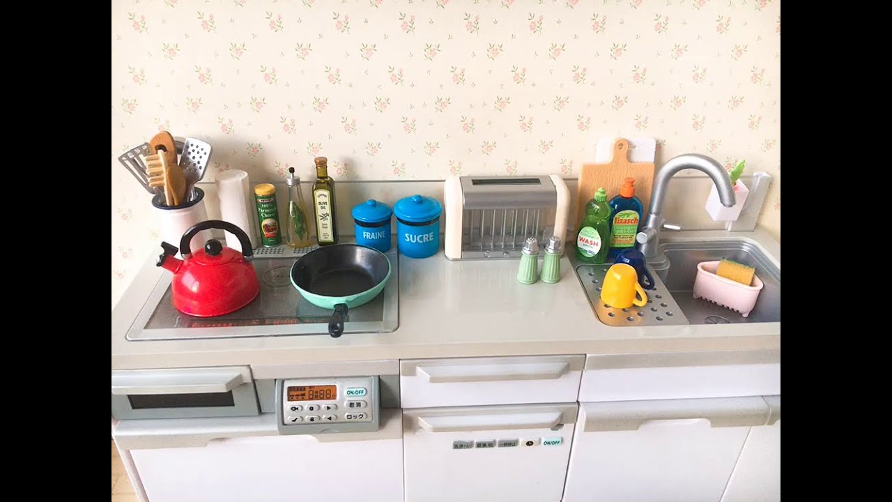 Re-Ment Mini Kitchen | Toy Miniatures | Mini Toy Food Cooking | Breakfast