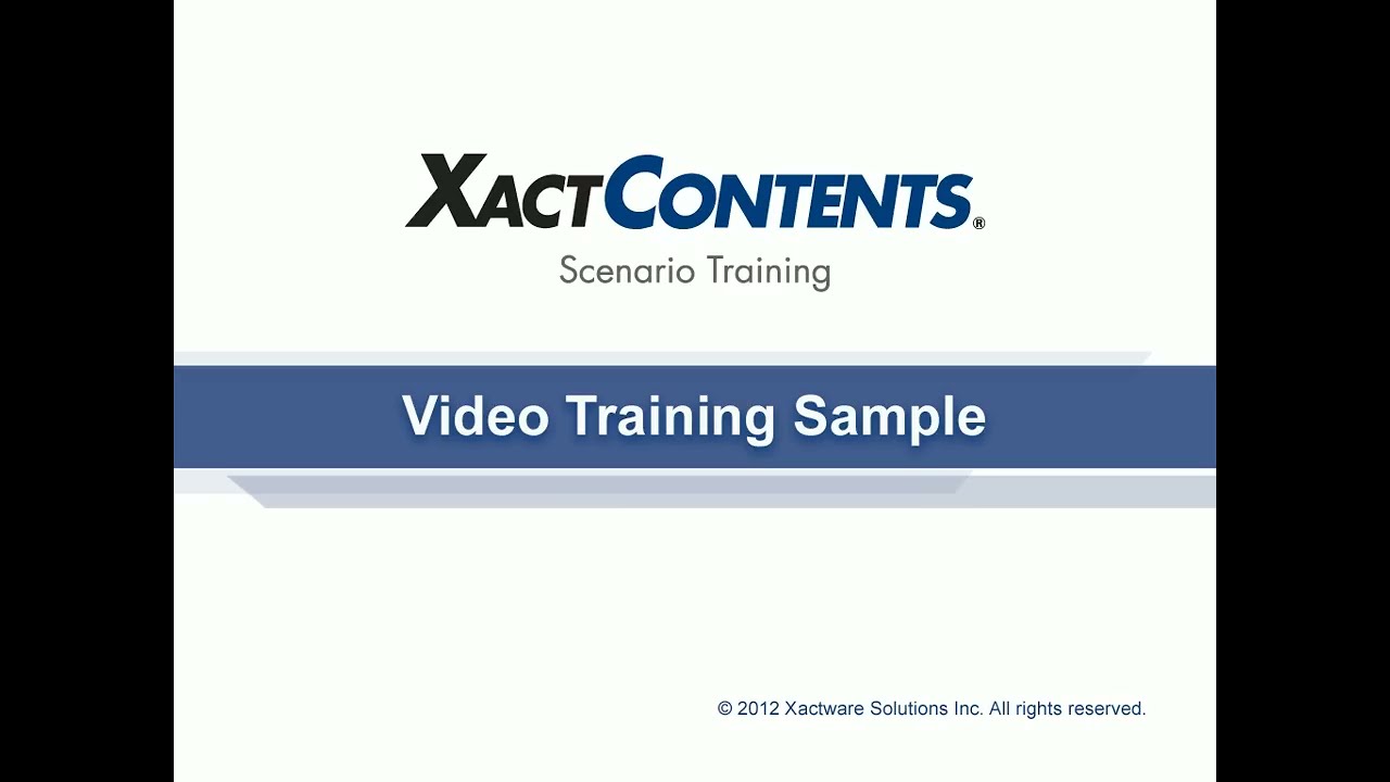 Xactware Self-Paced Training: How to Estimate Personal Property Losses with XactContents Xpert Tip