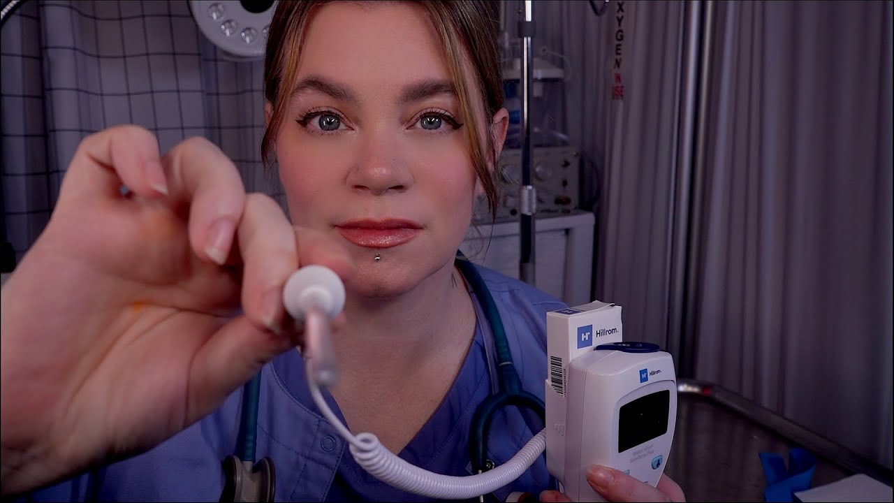 ASMR Full Body Nurse Exam in the Emergency Department | Medical Roleplay