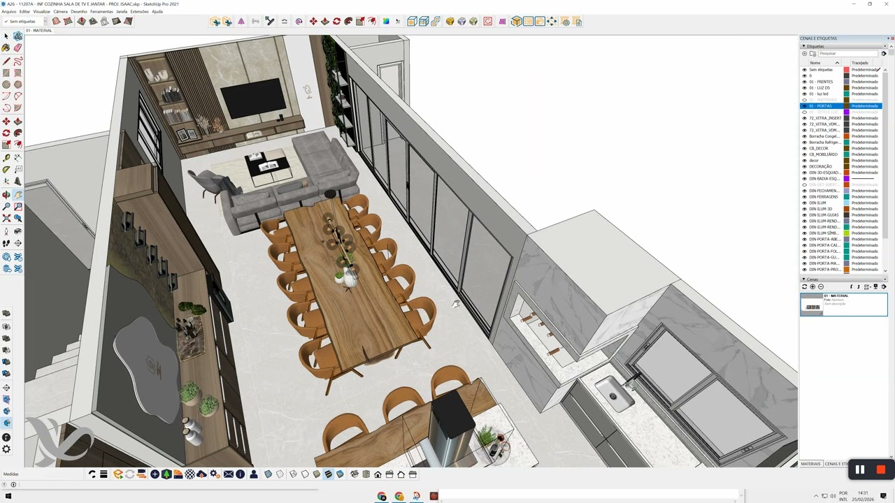 1107A Cozinha Sala de Estare Jantar