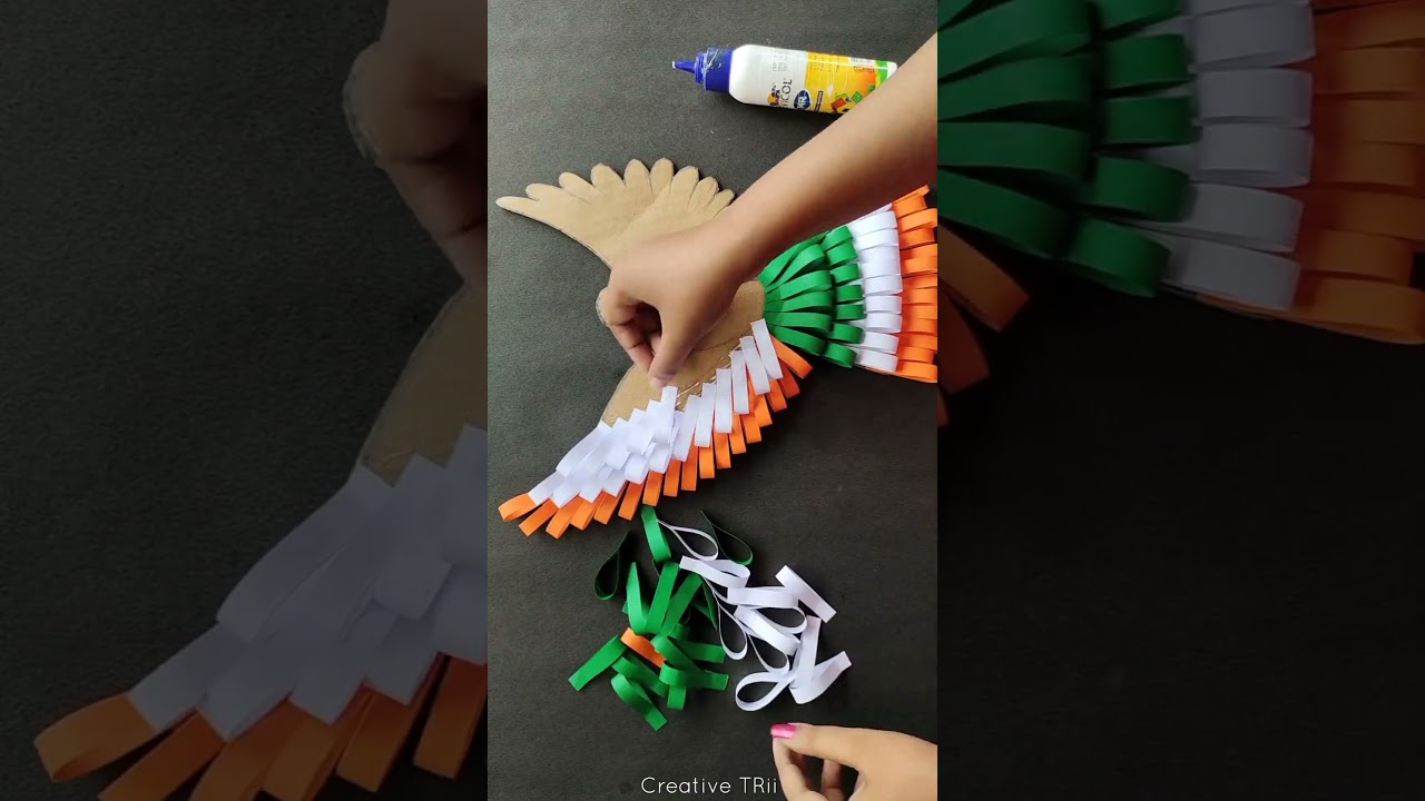 Republic Day Craft #creative #shorts #youtubeshorts #craft #independenceday #ashortaday #republicday
