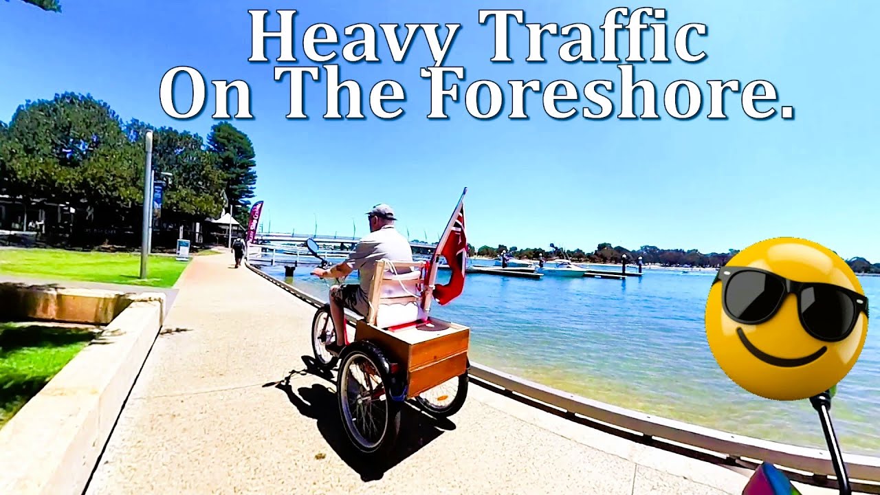 70.  Heavy Traffic  on the foreshore.