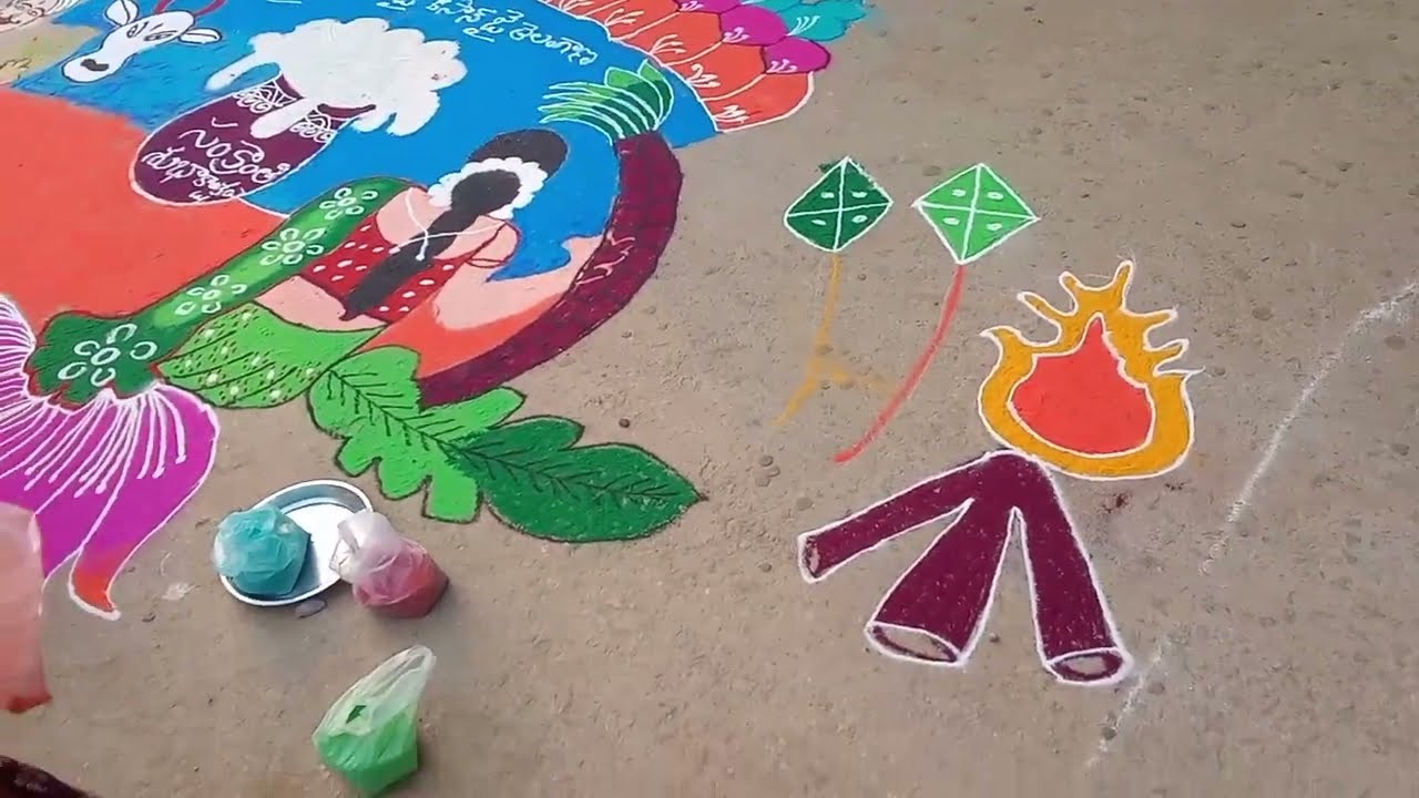 సంక్రాంత్రి ముగ్గుల పోటీలు మా ఊరిలో ప్లీజ్ సబ్స్క్రయిబ్ మై ఛానల్