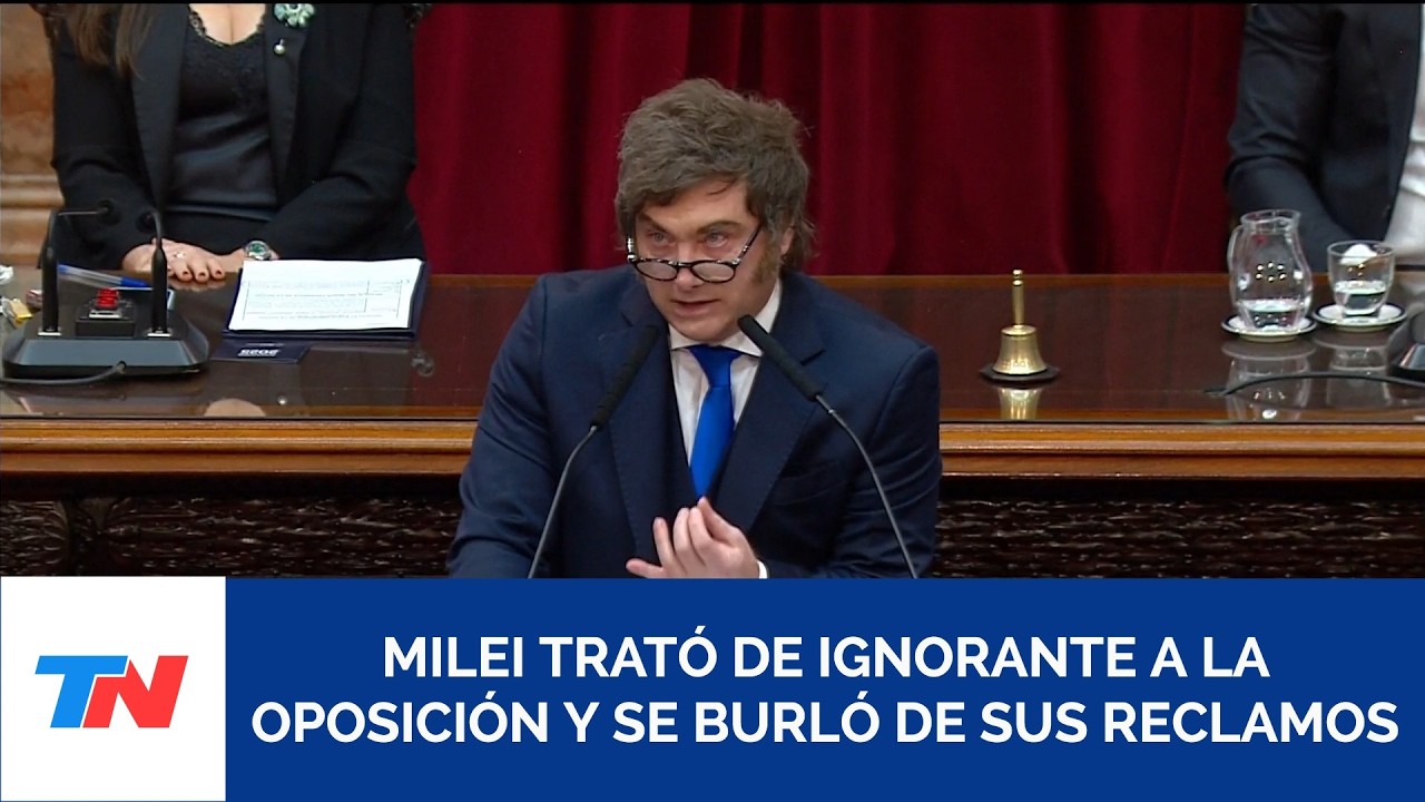 Milei desacreditó al PJ, minimizó a la Izquierda y trató de 