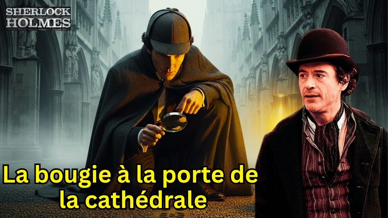 Sherlock Holmes et la bougie à la porte de la cathédrale