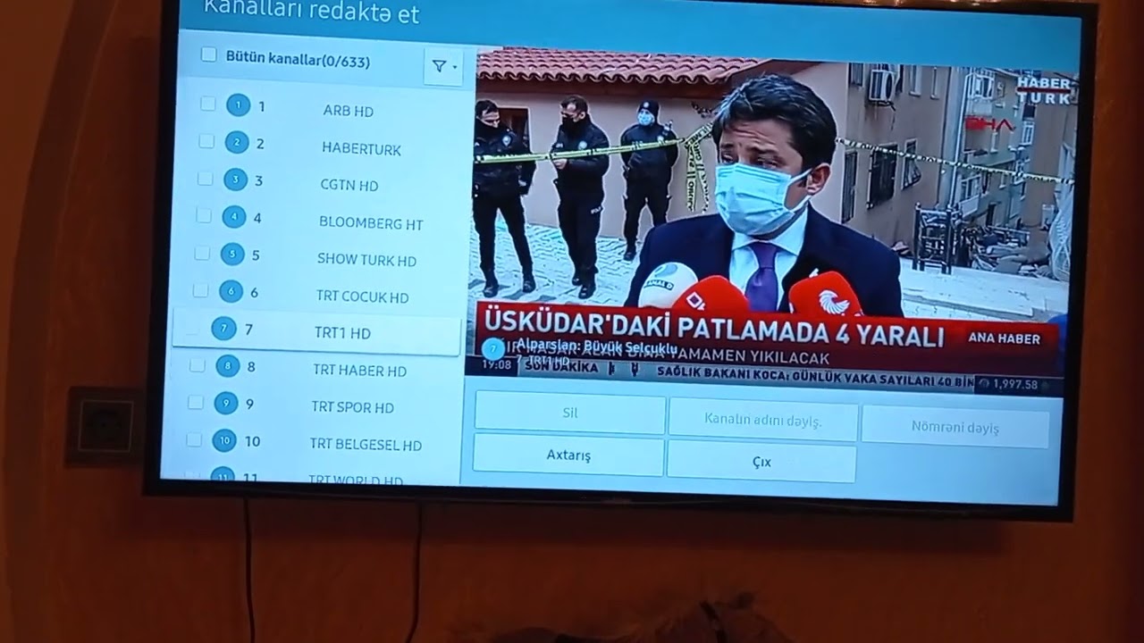 Peyk kanalları #3.Samsung TV-de kanalların sıralanması.