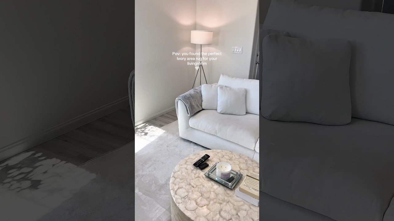 The perfect area rug for your neutral aesthetic home 🤍  #livingroomdecor #interiordesign